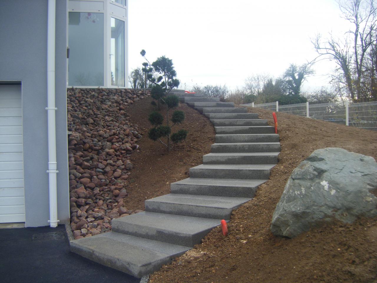 Création d'escalier en béton à Eymeux